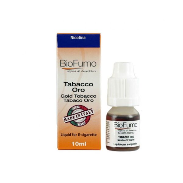 biofumo tabacco oro liquido pronto 10ml