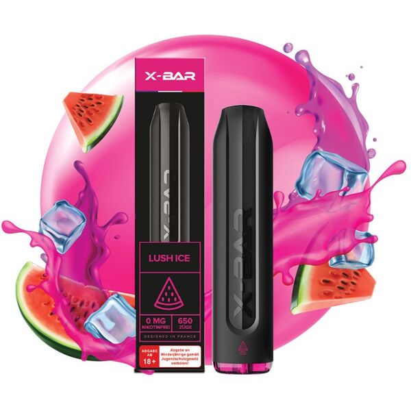 x bar lush ice 500mah sigaretta usa e getta 650 puff