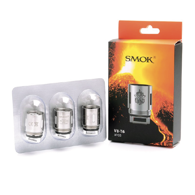 Smok V8-T6 Resistenza Head Coil Per Atomizzatore Tfv8 Cloud Beast - 3 Pezzi