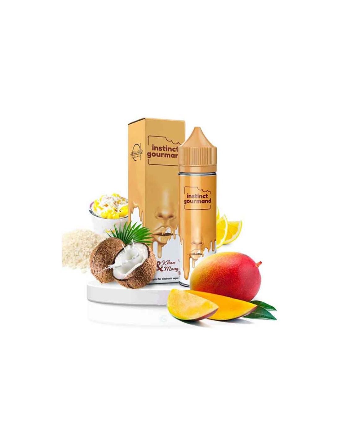 Alfaliquid Khao & Mango Liquido 50 Ml Aroma Riso Cocco Limone Mango