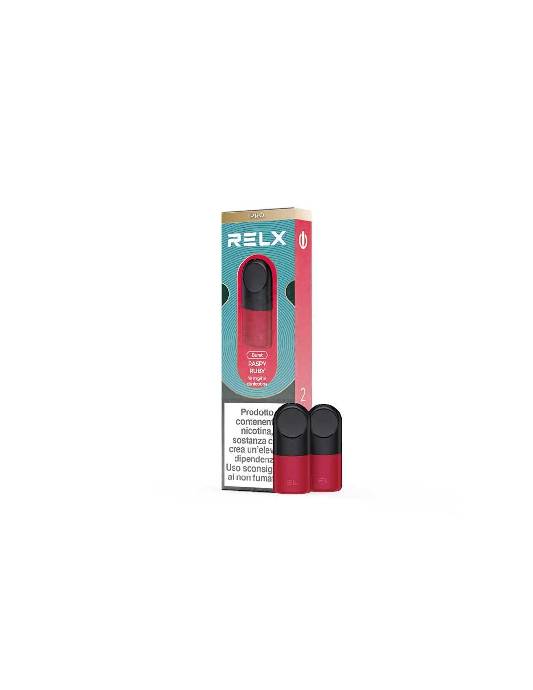 Relx Raspy Ruby Pod Pro Cartucce Precaricate 1,9ml - 2 Pezzi