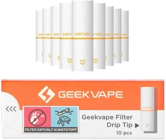 Geekvape Filtri (Wenax M - M1 - S3) Soft Tip Cotone Usa E Getta - 10 Pezzi