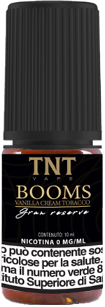 TNT Vape Booms Vanilla Cream Tobacco Gran Reserve Liquido Pronto 10ml Tabacco Vaniglia Brandy