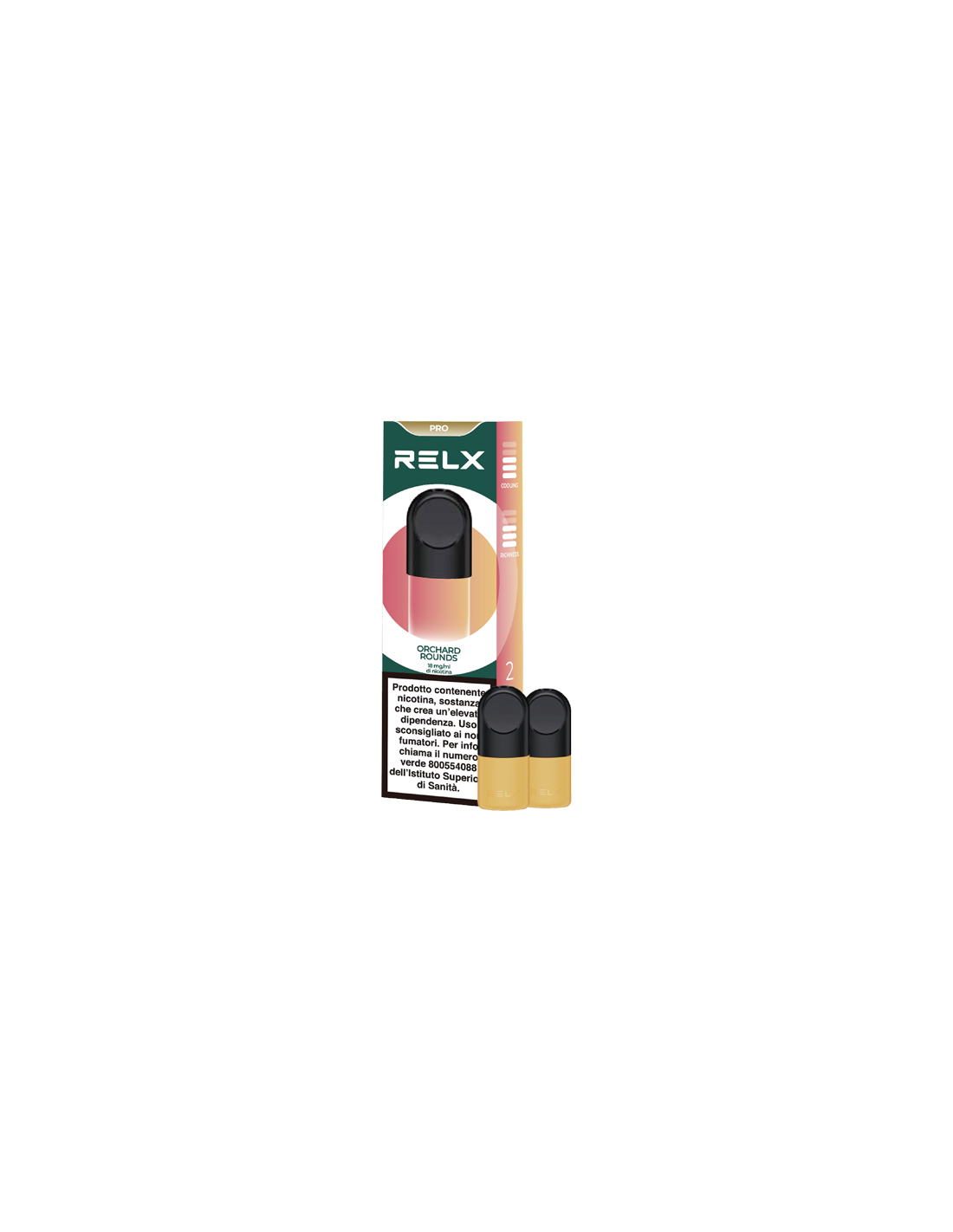 Relx Orchard Rounds Pod Pro Cartucce Precaricate 1,8ml - 2 Pezzi