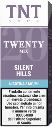 TNT Vape Silent Hills Twenty Mix Liquido Pronto 10ml Tabacco Perique Burley