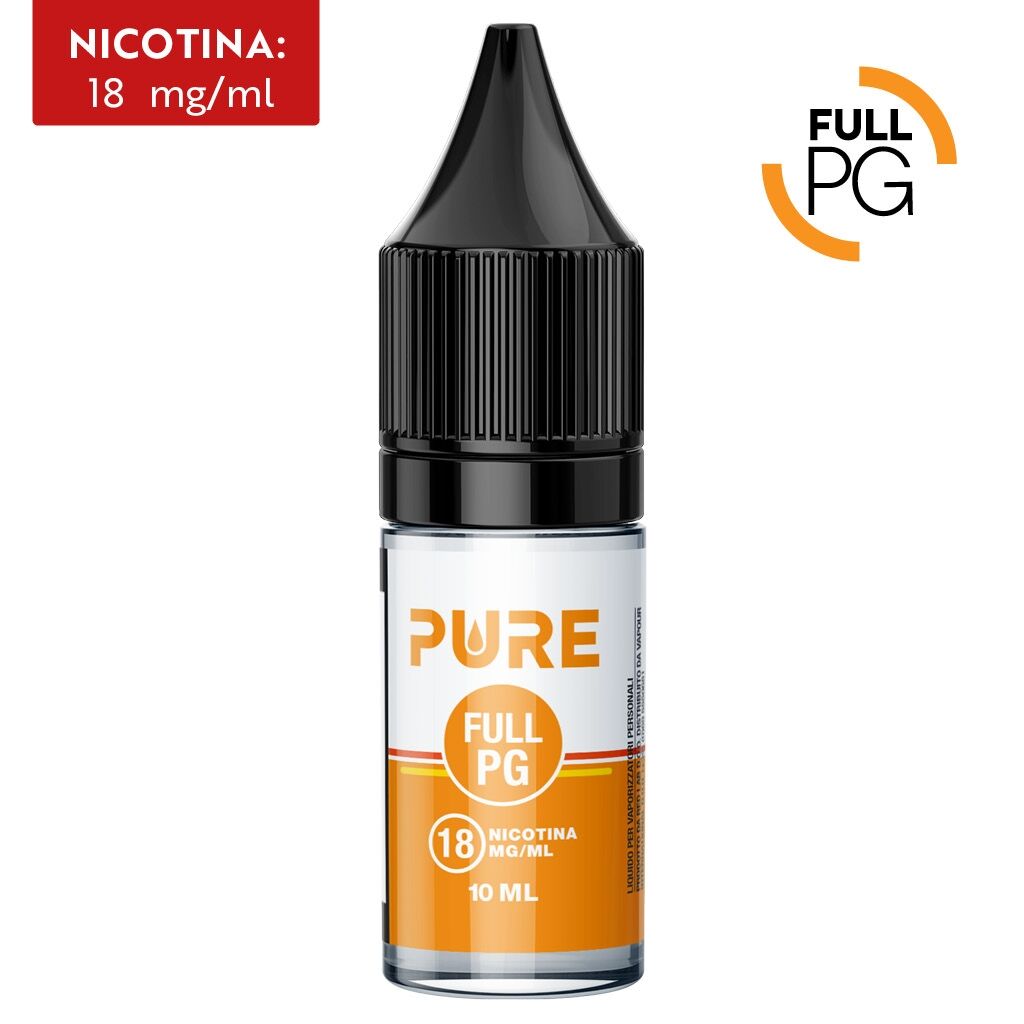 PURE FULL PG Base Neutra 10 ML nicotina 18 per Sigaretta Elettronica