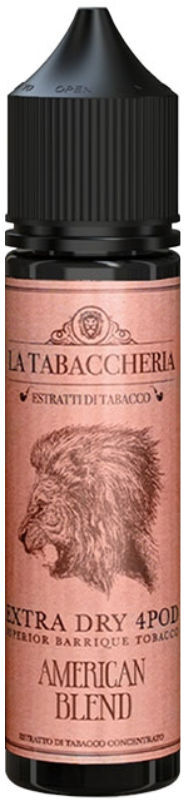 LA TABACCHERIA EXTRA DRY 4 POD AMERICAN BLEND Shot 20 ML in 60 ML Tabacchi Americani Tabacco Barrique