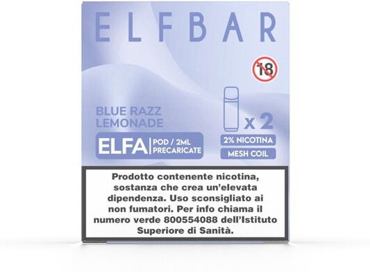 Elfbar ELFA Blue Razz Lemonade Pod Usa e Getta  2 Pezzi