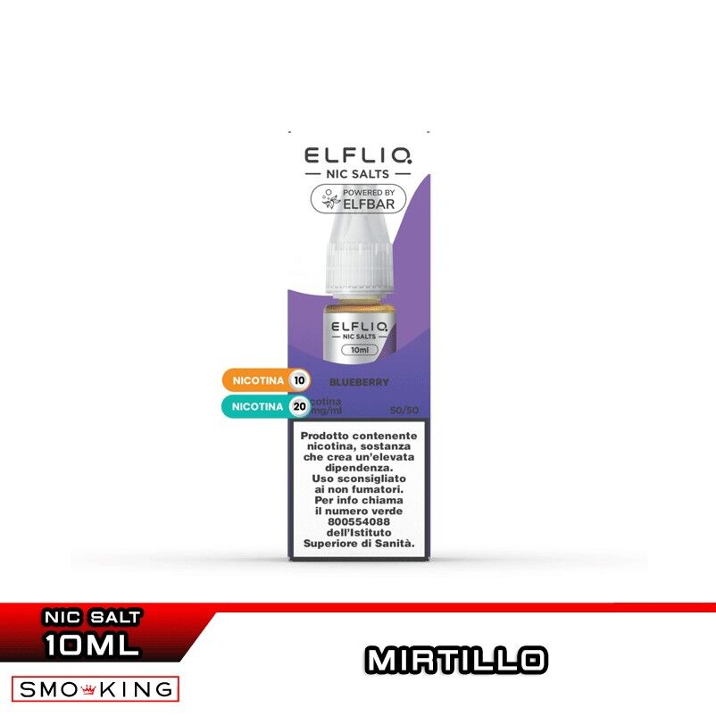 Elfbar BLUEBERRY Liquido Pronto Nicotina 10 ml Elfliq by