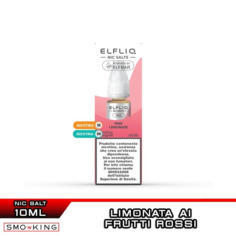 Elfbar PINK LEMONADE Liquido Pronto Nicotina 10 ml Elfliq by