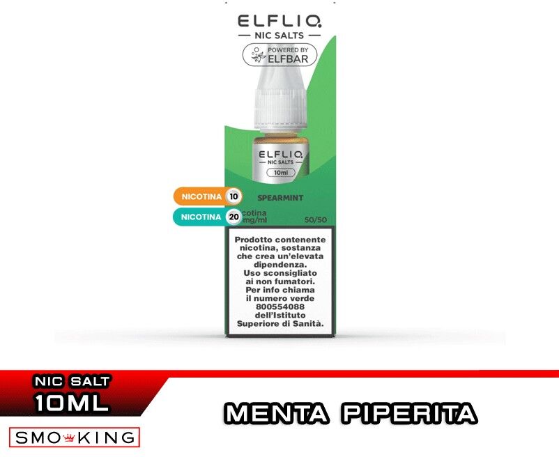 Elfbar SPEARMINT Liquido Pronto Nicotina 10 ml Elfliq by