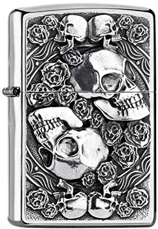 Zippo Tändare SKULL AND ROSES ROSES-200--kollektion 2019–2005891–49,95 €, silver, smal