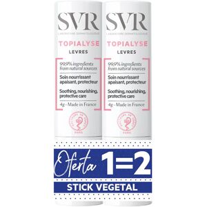 SVR Topialyse Barra de Labios Vegetal Promo 2x4g