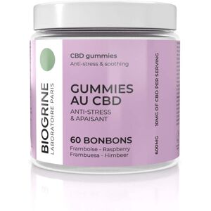 BIOGRINE "Gomitas de CBD" Antiestrés y Calmante 60 Gomitas-600mg CBD