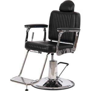 Sillón de barbero Vidal: Estilo modesto y de líneas rectas, hidráulico, reclinable y giratorio