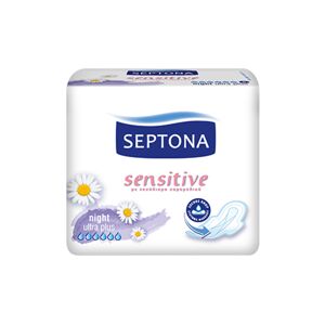 Septona Compresas sanitarias Sensitive - Night ultra plus, 8 compresas