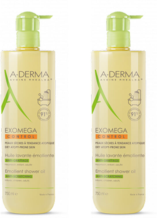 A-Derma Exomega Control Aceite De Baño 2x500ml