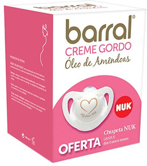 Barral Creme Gordo Aceite de Almendras 200ml + Chupete Nuk