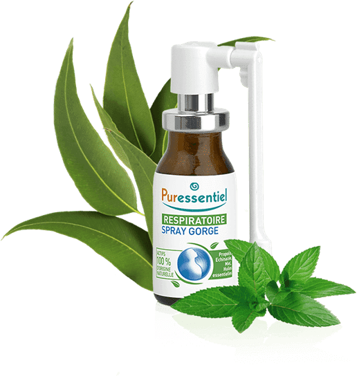 Spray calmante Respiratoire Spray Gorge de Puressentiel 15 ml.