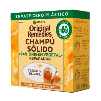 Garnier Original Remedies Champú Sólido Tesoros De Miel 60g