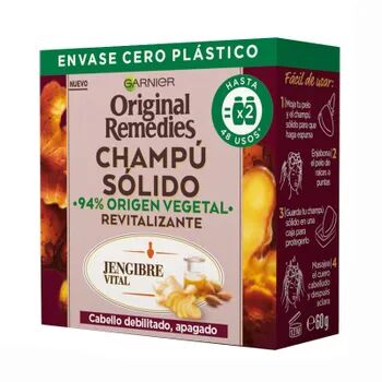 Garnier Original Remedies Champú Sólido Revitalizante Jengibre 60g