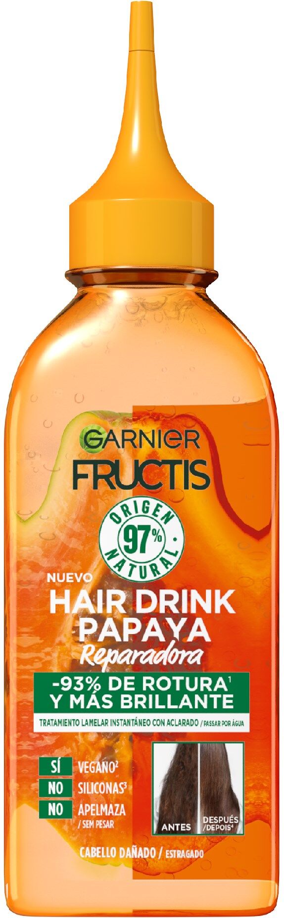 Garnier Fructis Bebida Capilar Papaya 200mL