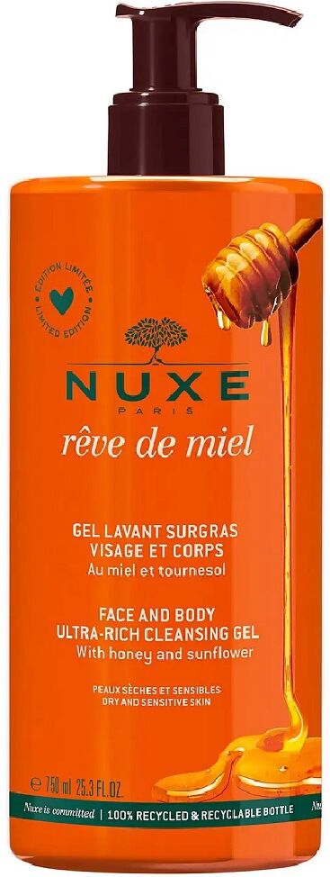 Nuxe Gel Limpiador Rêve de Miel Rostro y Cuerpo Altra-Rico con Miel 750mL