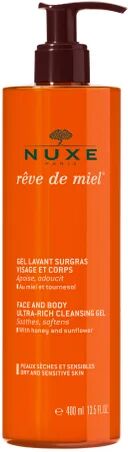 Nuxe Rêve de Miel Gel Limpiador Dermatológico Rostro y Cuerpo 400ml