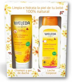 Weleda Pack Champú y Gel de Ducha + Loción Corporal Caléndula