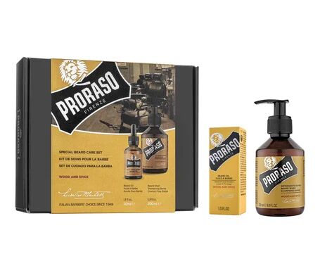 Proraso Wood & Spice Care Set Beard Oil & Beard Shampoo