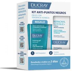 Ducray Keracnyl Kit Anti-puntos Negros Gel Limpiador + Crema