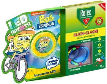 Relec Click-clack pulsera + Led Bob Esponja