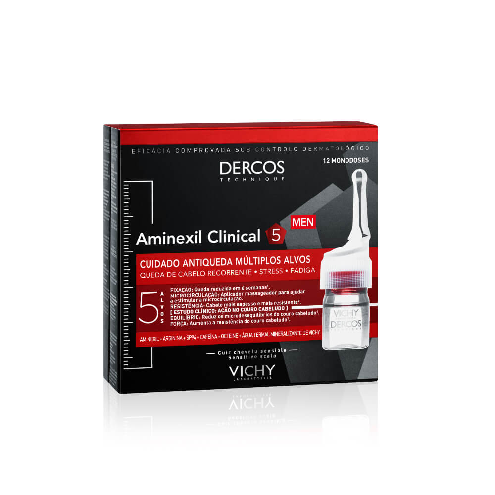 Vichy Dercos Aminexil Clinical 5 - Hombre - 12 ampollas