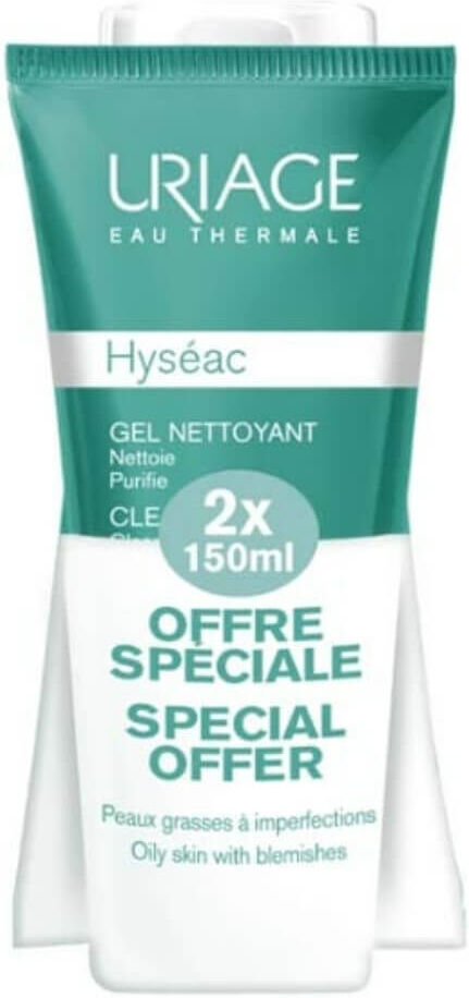 Uriage Duo Hyséac Gel Limpiador Suave 2x 150 ml