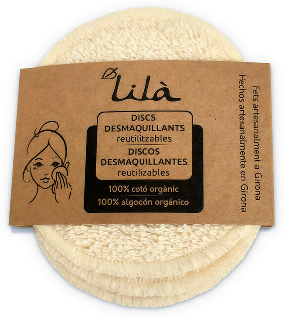 Lilà Cosmètics Discos desmaquillantes reutilizables de algodón orgánico