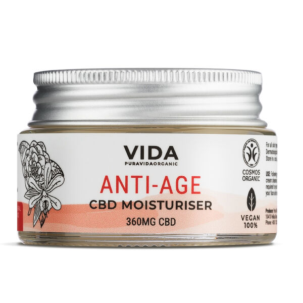 Pura Vida Organic Crema hidratante Anti-Age con 360 mg CBD