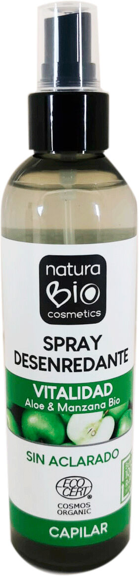 NaturaBIO Cosmetics Spray desenredante vitalidad de Aloe y Manzana Bio