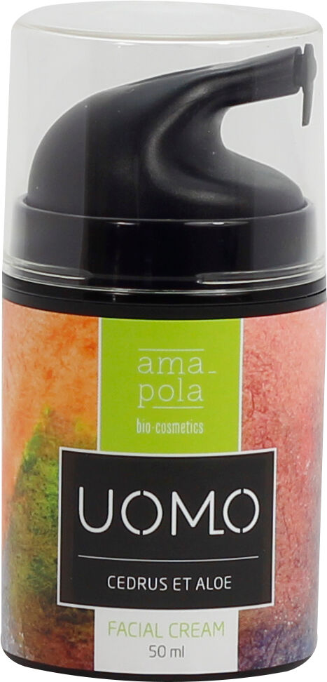 Amapola bio·cosmetics Crema facial para hombre de Cedro y Aloe Uomo