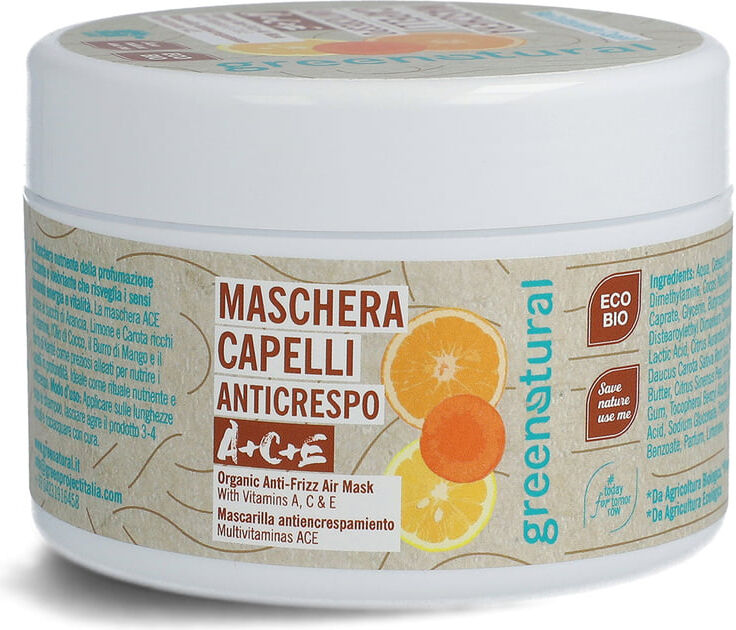 Greenatural Mascarilla capilar energizante anti-frizz A+C+E