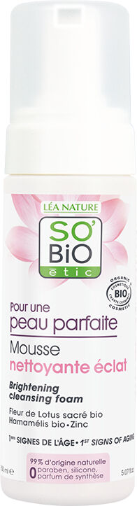 SO'BiO étic Espuma limpiadora iluminadora Pour une peau parfaite