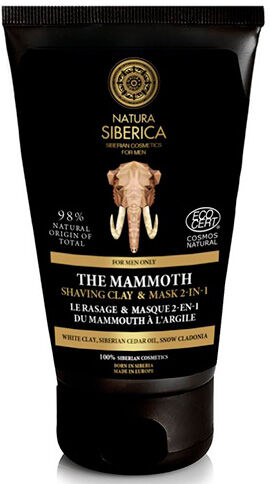 Natura Siberica Arcilla de afeitado y mascarilla 2 en 1 The Mammoth For Men Only