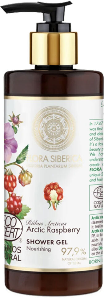 Natura Siberica Gel de ducha nutritivo aromático con frambuesa ártica FLORA SIBERICA