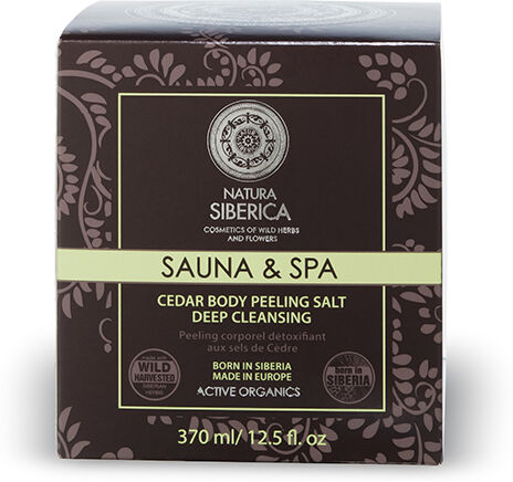 Natura Siberica Peeling corporal de Cedro limpieza profunda a base de sal Sauna & SPA