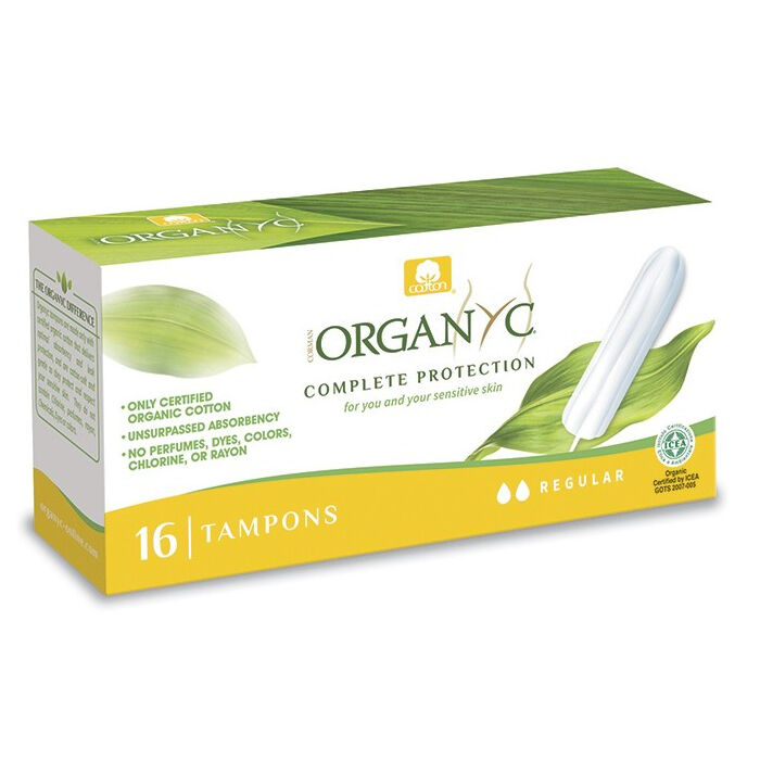Organyc Tampón regular 100% algodón orgánico sin aplicador