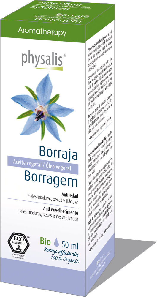 Physalis Aceite vegetal de Borraja Bio antiedad