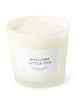 L'AIMÉ Welcome Little One Bois de Tonka geurkaars 350 gram - Gebroken wit