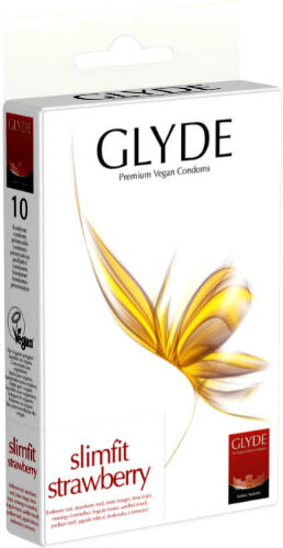 Glyde Premium Vegan Condooms Slimfit Strawberry - 10 stuks