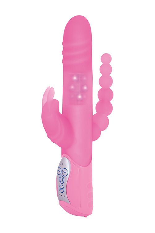 Seven Creations Triple vibrator met roterende kralen E-rabbit