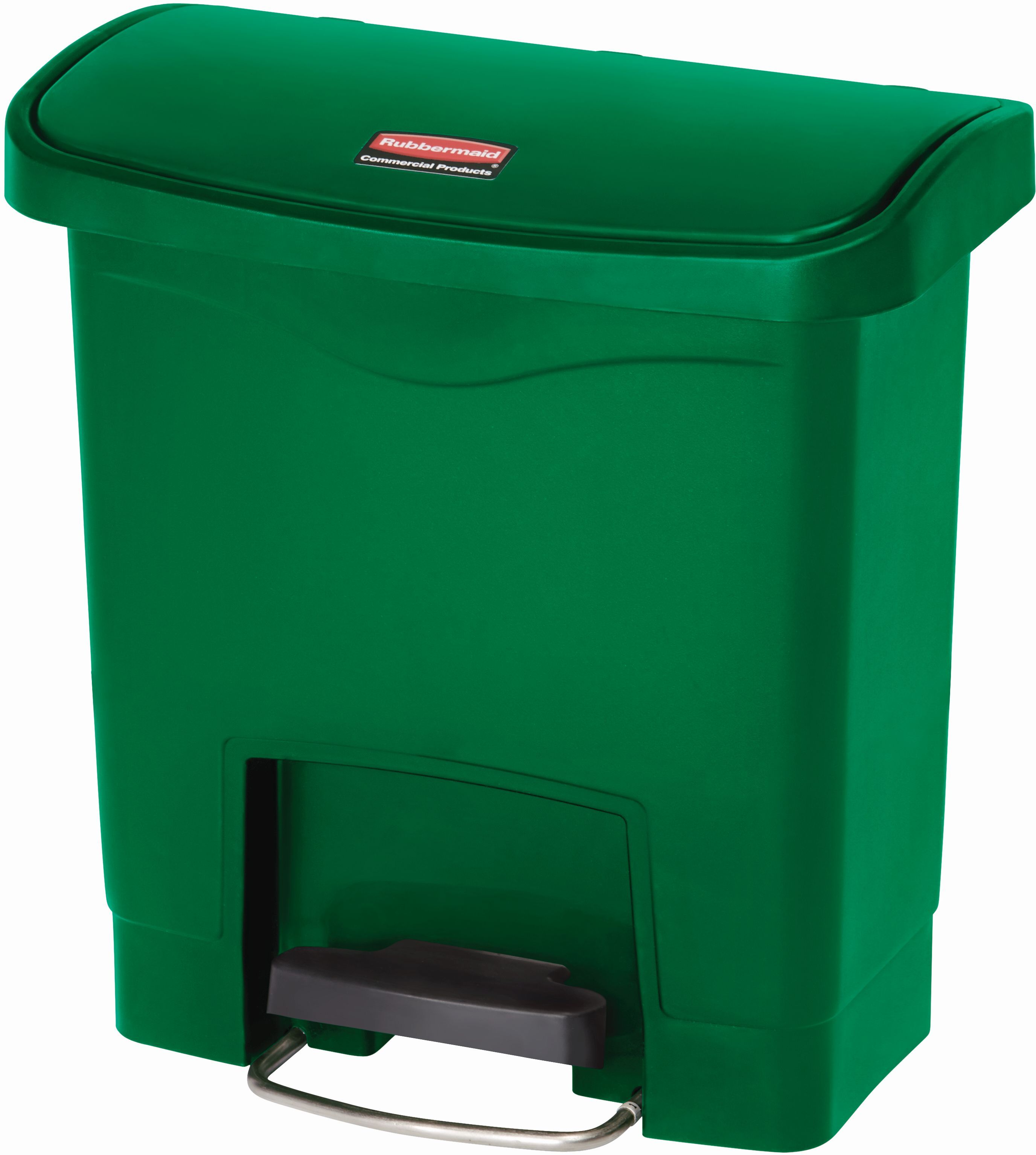 Rubbermaid Slim Jim Step On container Front Step kunststof 15 ltr, Rubbermaid, model: VB 224252, groen