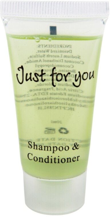 Hotel Complimentary Just for you shampoo/conditioner, 20cl (Box 100)